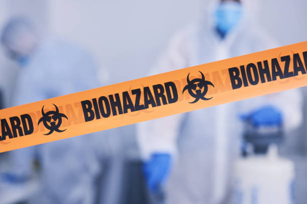 Professional Biohazard Cleanup technician working in Litchfield, MI